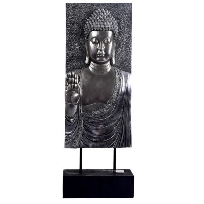 Budda Decorativo Placa Silver