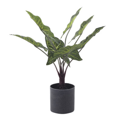 Planta Decorativa Artificial Alocasia Zebrina