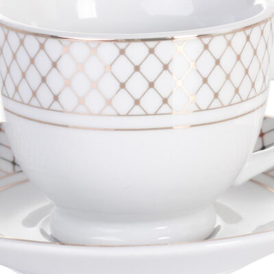 Juego de Tazas Té Florencia Gold 12 Piezas