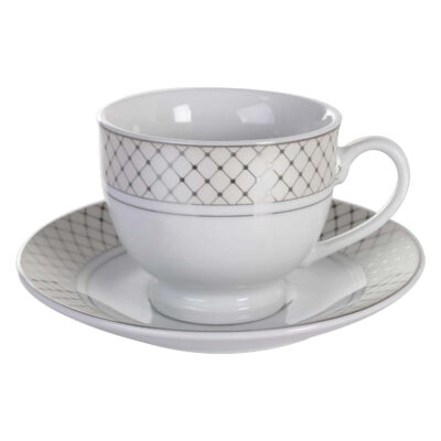 Juego de Tazas Té Florencia Silver 12 Piezas