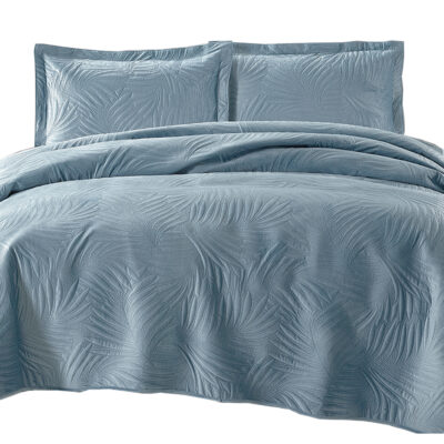 Quilt Liso Velvet Ibiza Azul King