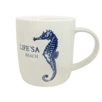 Tazón Decorativo Ocean Sea Horse White