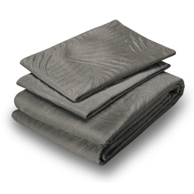 Quilt Liso Velvet Ibiza Gris 2 Plazas