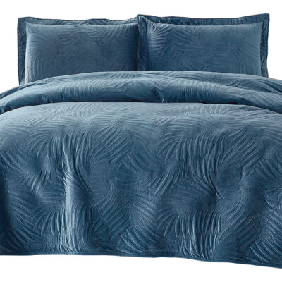 Quilt Liso Velvet Ibiza Petroleo King