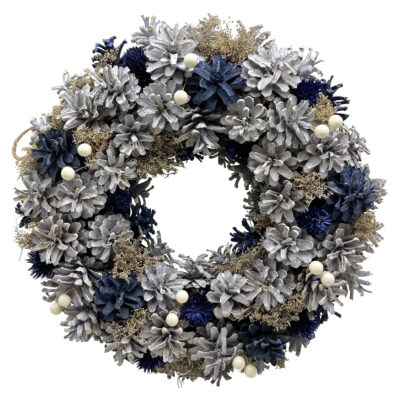 Corona Decorativa Navidadeña Blue