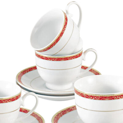 Juego de Tazas Té Brescia Gold 12 Piezas