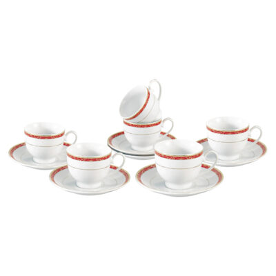 Juego de Tazas Té Brescia Gold 12 Piezas