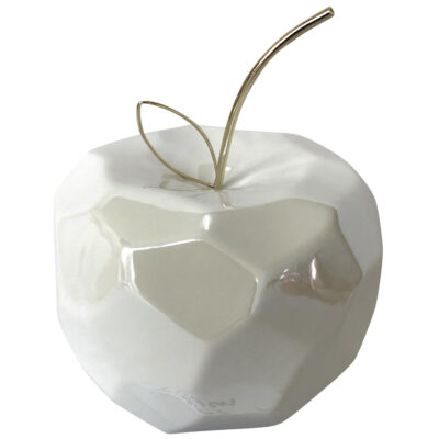 Figura Decorativa Manzana Livorno Blanca