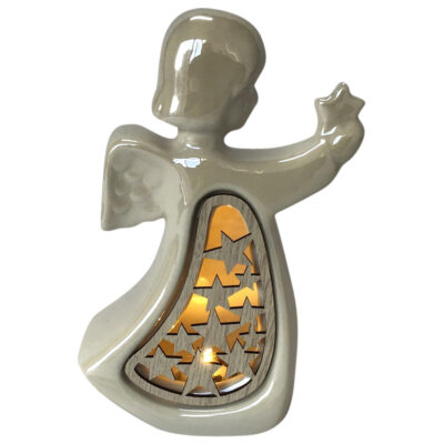 Figura Decorativa Angel Luz Led