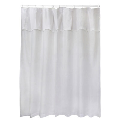 Juego Cortina Broderie para Baño 6 Piezas Blanca