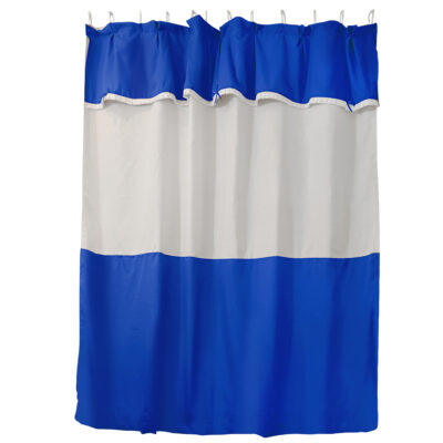 Juego Cortina para Baño 6 Piezas Azul Lisa