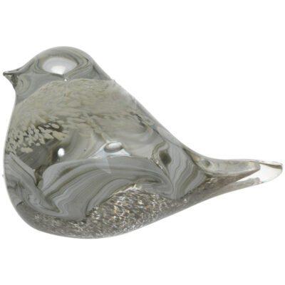 Figura Decorativa Pajaro Jupiter Mediana Gris