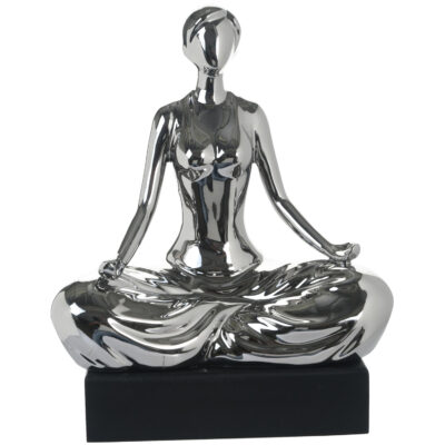 Figura Decorativa Padmasana Silver