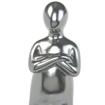 Figura Decorativa Humano Silver Grande