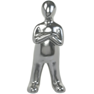 Figura Decorativa Humano Silver Grande