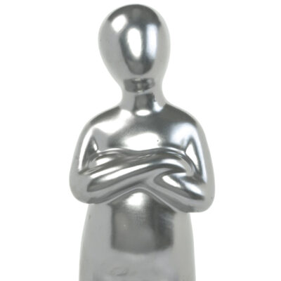 Figura Decorativa Humano Silver Mediano