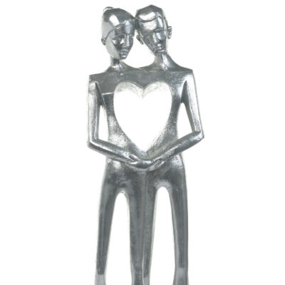 Figura Decorativa Pareja Abstracta Silver