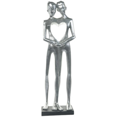 Figura Decorativa Pareja Abstracta Silver