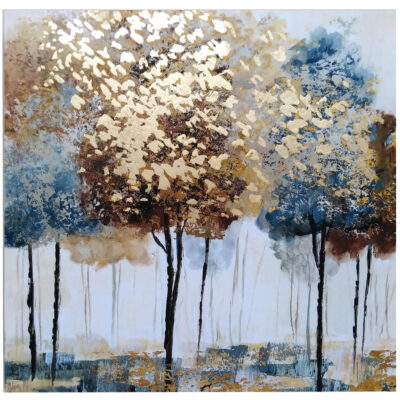 Cuadro Decorativo Bosque Blue Gold 60 x 60