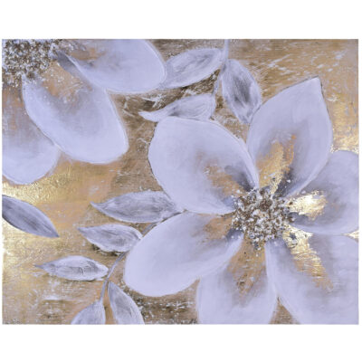 Cuadro Decorativo Flor Gold 100 x 80