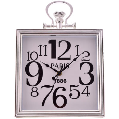 Reloj Mural Decorativo Basilea Silver 33 x 33