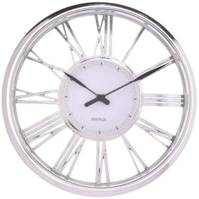 Reloj Mural Decorativo Bristol Silver 33 x 33