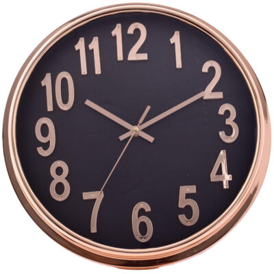 Reloj Mural Decorativo Bourges Black 33 x 33