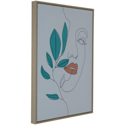 Cuadro Decorativo Jacinta Turquesa 70 x 50