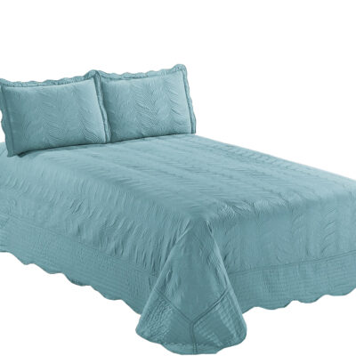 Quilt Bordado 2 Plazas Versailles Aqua