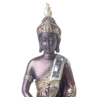 Figura Decorativa Buda Dhyana Mudra Caoba