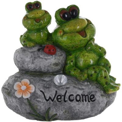 Figura Decorativa Ranas Welcome Grande