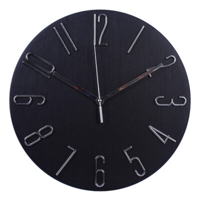 Reloj Mural Decorativo Brooklyn Negro 30 Cm