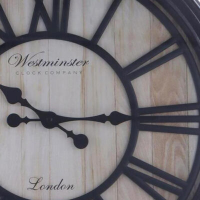 Reloj Mural Decorativo London Negro 50 Cm