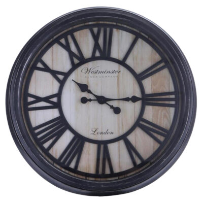 Reloj Mural Decorativo London Negro 50 Cm