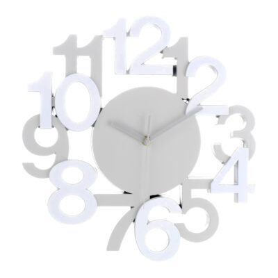 Reloj Mural Decorativo Números Gris